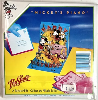 MICKEY'S PIANO 3D Pop-Up Birthday Greeting Card PopShots NEW DPS-224 • $14.99