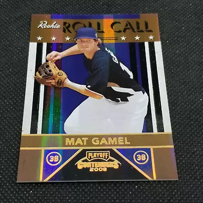 2008 Playoff Contenders Mat Gamel Rookie Roll Call 75/100 #1 Milwaukee Brewers • $5