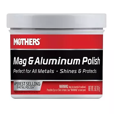 	Mothers 05100 Mag & Aluminum Wheel Polish 5 Oz Container All Metal Types Jew... • $8.23