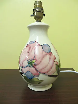   Moorcroft  Pink Magnolia Lamp  On A Cream Ground • $236.46