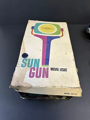 Vintage Sylvania Sun Gun Movie Camera Light SG-50 Tested Working Orig Box • $18.50