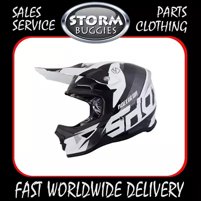 New Shot Furious Junior Mx Motocross Off Road Crash Helmet - Black / White • $75.71