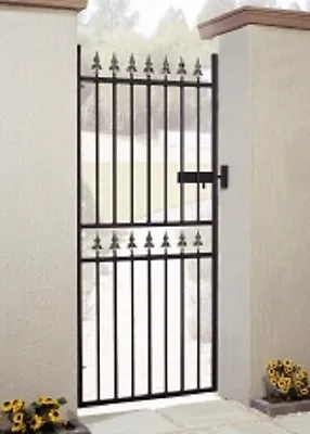 WROUGHT IRON METAL GARDEN SIDE GATE Castle Tall 2ft6”-3ft4  • £189.99