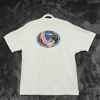 US Navy LEAP FTV-3 Missile Test Team Vintage White Graphic XL Cotton USA T Shirt • $16.99