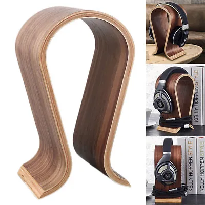 $36.99 • Buy Wood Headphone Stand Holder Game DJ Headset Display Rack Earphone Hanger Bracket