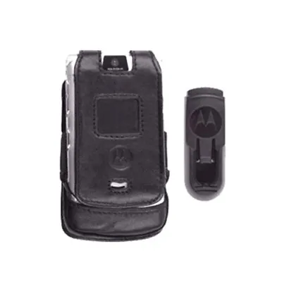 Motorola V3 Razr Leather Case/Holster VLV32 (Black) • $8.49