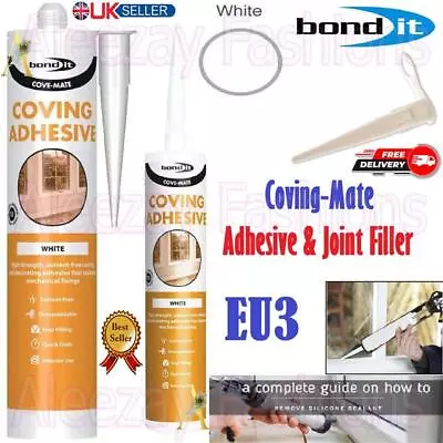 Cove Mate Coving Decoration Adhesive Gap Filling Quick Grab White EU3 Cartridge • £5.15