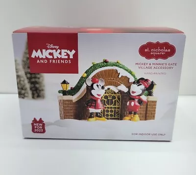 St Nicholas Square Disney Mickey And Minnies Gate Christmas Village New 2023 • $33.20