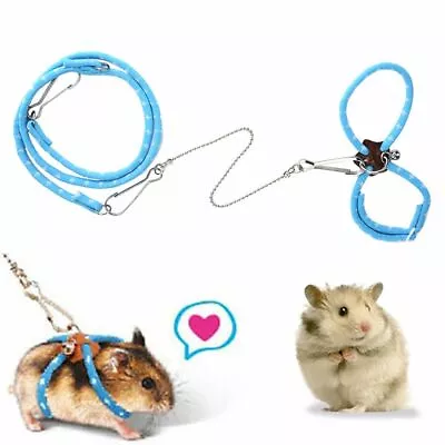 For Rat Squirrel Chinchilla Pet Supplies Hamster Leash Mouse Vest Walking Lead • £3.67