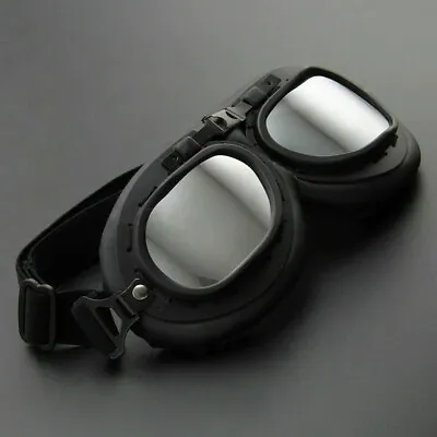 Vintage Motorcycle Goggles Eyewear Cruiser Aviator Pilot Retro Motorcross Biker • $16.11