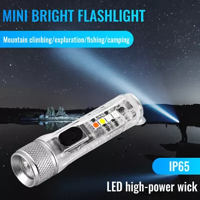 Powerful LED Flashlight Keychain Torch Super Bright Pocket Lamp Mini Light New • $7.87