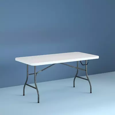 6 Foot Folding Table In White Speckle • $101.99
