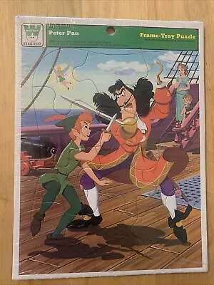 NEW SEALED VTG Whitman Disney PETER PAN Frame Tray Puzzle 4522A Capt Hook Tink • $15