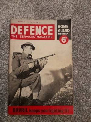 £56 • Buy Defence The Services Magazine.  Home Guard Monthly WW2 October 1941 Rare Booklet