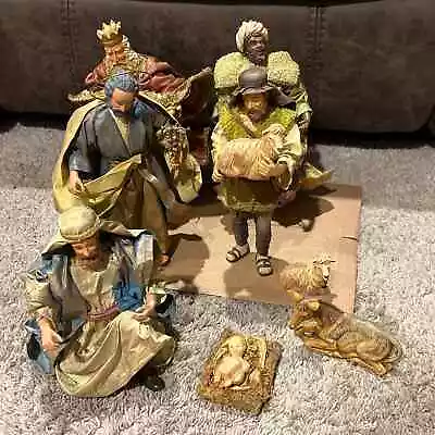 Midwest Paper Mache 8 Pieces Nativity Christmas Stiffened Fabric  • $75