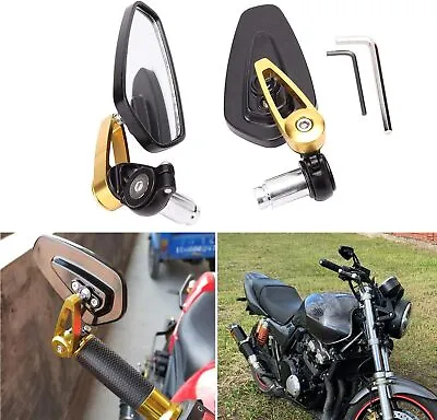 7/8'' Motorcycle Handle Bar End Mirrors For Yamaha ZF-R1 YZF-R3 YZF-R6 YZF600R • £23.18