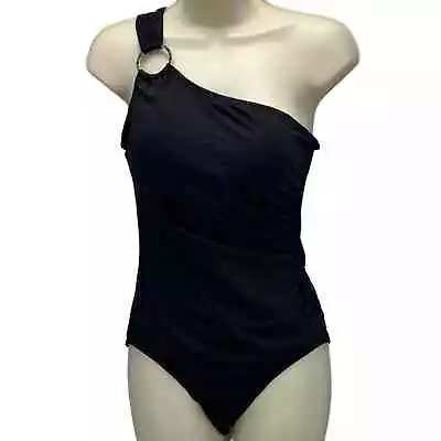 Michael Kors One Shoulder One Piece Swimsuit - Black - Size 10 • $53
