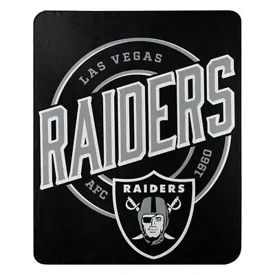 New Northwest NFL Oakland Raiders Soft Fleece Throw Blanket 50  X 60  • $17.49