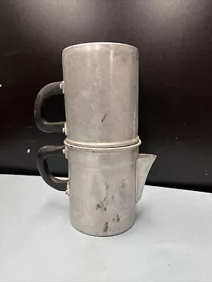 Vintage Aluminum Mundus Coffee Pot Camping 2 Cups Made In Italy (Small Dent) • $31.99