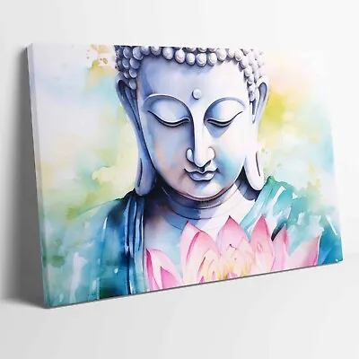 Buddha Buddhist Buddhism Flowers Stretched Canvas Poster Print Art More Sizes • £12.99