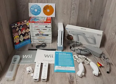 Nintendo Wii MEGA FUN BUNDLE! Console 2x Remotes Zapper + 19 Games Sports Resort • $169.97