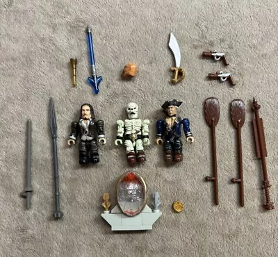 Mega Bloks Pyrates Pirates And Skeletons FIGURES GUNS SWORDS WEAPONS LOT • $24.95