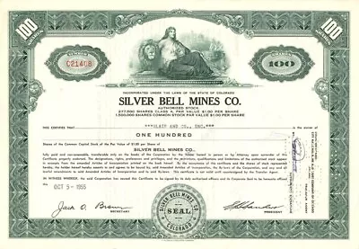 Silver Bell Mines Co. - Mining Stocks • $45