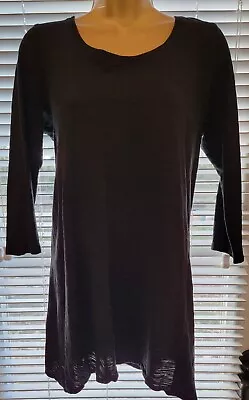 J Jill Pure Jill S Black Seamed Swing Tunic Blouse EUC. Peru • $19.79