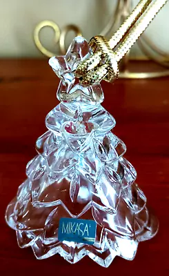 Mikasa Germany Crystal Christmas Tree Bell Ornament Heavenly Music Clapper Tinks • $9.99