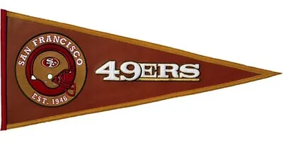 Vintage San Francisco 49ers Leather Pennant Flag NFL Officially Licensed • $24