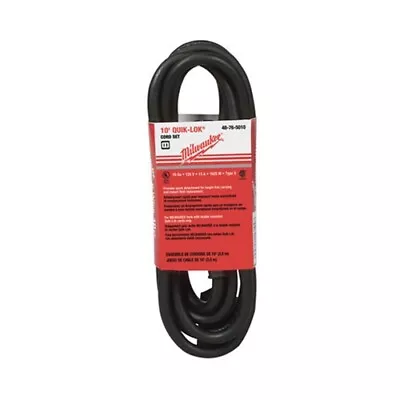 Milwaukee 48-76-5010 10' Quik-Lok 2 Wire Double Insulated Cord • $42.42