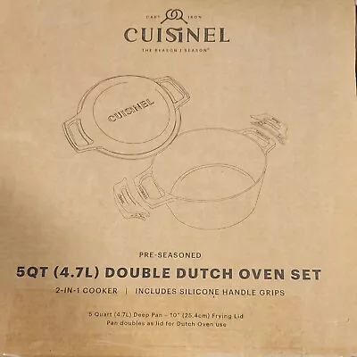 Cuisinel 4qt Double Dutch Oven Set • $49.99