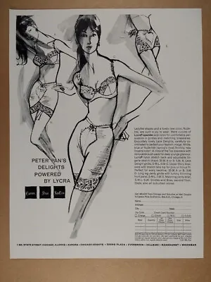 1965 Peter Pan Bras & Girdles Fashion Art Carson Pirie Scott Vintage Print Ad • $9.99