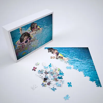 £8.89 • Buy Personalised Puzzle Jigsaw In Box Flat Or Frame Custom Photo Image Printed Gift