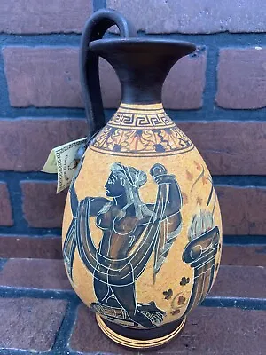 Hand Made Painted Greek Pottery Vase Greek Museum Copy Greece • $27.99