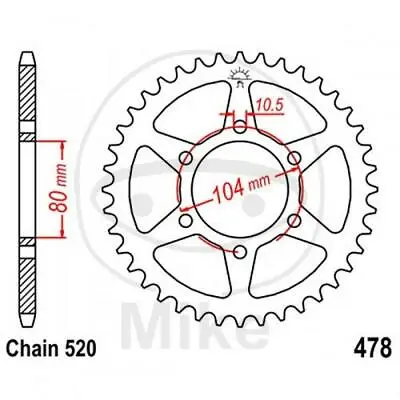 Sprocket Z45 520 D. Int. 080 727.38.65 For Kawasaki 650 Kle Versys 2007-2020 • £45.12