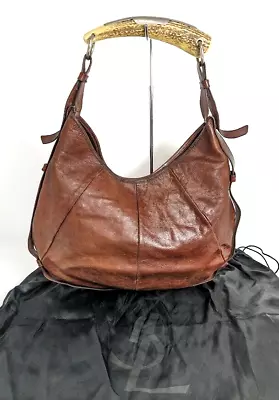 Yves Saint Laurent One Shoulder Bag Mombasa Brown Horn 95361 With Dust Bag • $540