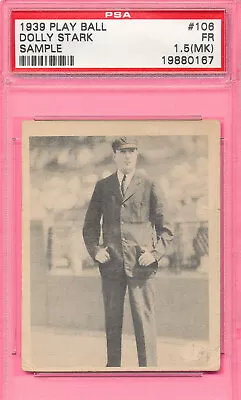 Stamped Salesman Sample R334 Dolly Stark 1939 Play Ball #106 Psa 1.5 Fair *tphlc • $147.25