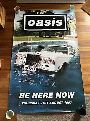 Oasis Rare Giant 'Be Here Now' Promo Poster 1997 Original 155cm X 102cm • £50