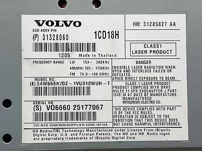 2013 Volvo C70 Audio Radio FM AM CD Player Mp3 Receiver Assembly OEM 31328060 • $69.99