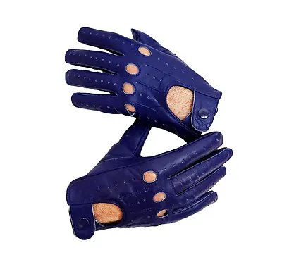 Blue Sheep Skin Leather Driving Gloves For Men • $20