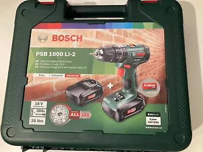 £78.95 • Buy Bosch PSB 1800 Li-2 Cordless Combi Drill Wth Battery And Case