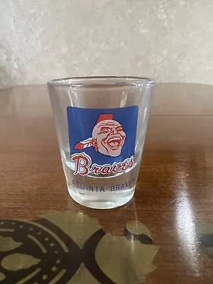 Vintage Atlanta Braves Shot Glass Retro Logo  • $15