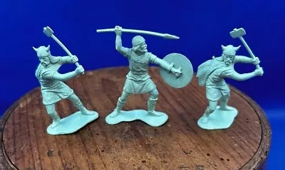 Lot Of 3 Marx 2 1/2” Pale Green Vintage Viking Action Figures • $12.99