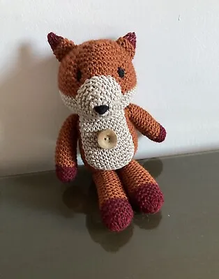 Hand Knitted Soft Toy Fox - Home Made - Cute N Cuddly 🦊 • £9.50