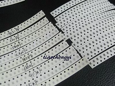 2300pcs SMD 0805 (0Ω-10MΩ)50value Resistor +(2.2pf-1uf)40value Capacitor Kit Set • $14.76