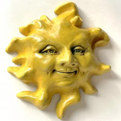 Handcrafted Yellow Sun Sculpture Wall Art For All Seasons Original Home Decor • $58