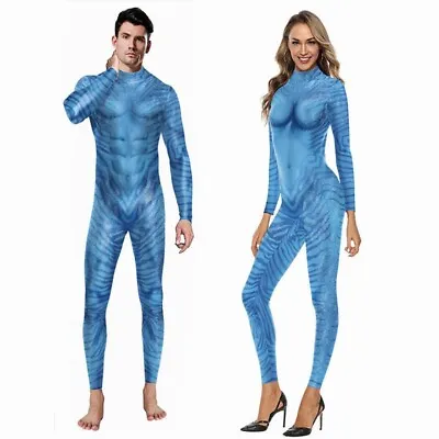Men Women Avatar 2 Cosplay The Way Of Water Neytiri Jake Sully Costume Jumpsuit • $25.83