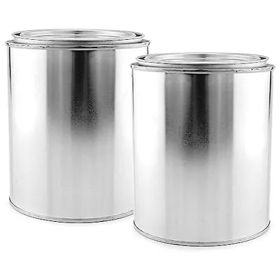 Empty Quart Paint Cans With Lids (2 Pack); Unlined Metal Paint Cans Value Pack  • $18.47