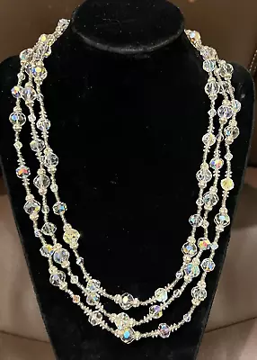 Vendome Fabulous Multi Strand Crystal Necklace  • $68